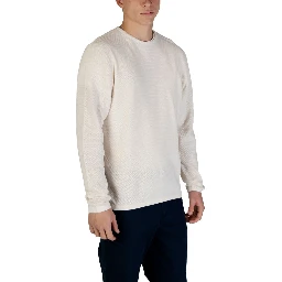 سويت شيرت قطني أبيض