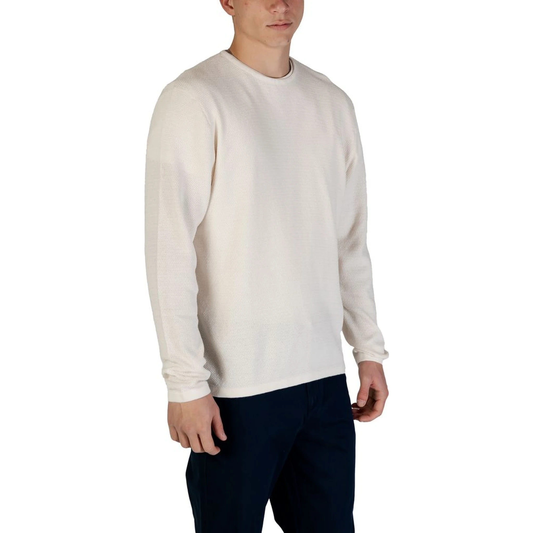 سويت شيرت قطني أبيض