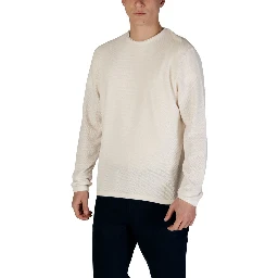 سويت شيرت قطني أبيض