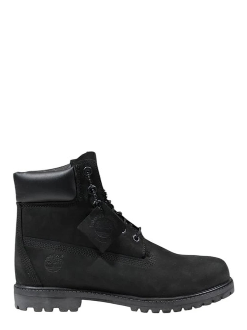 Black Leather Lace-Up Boots