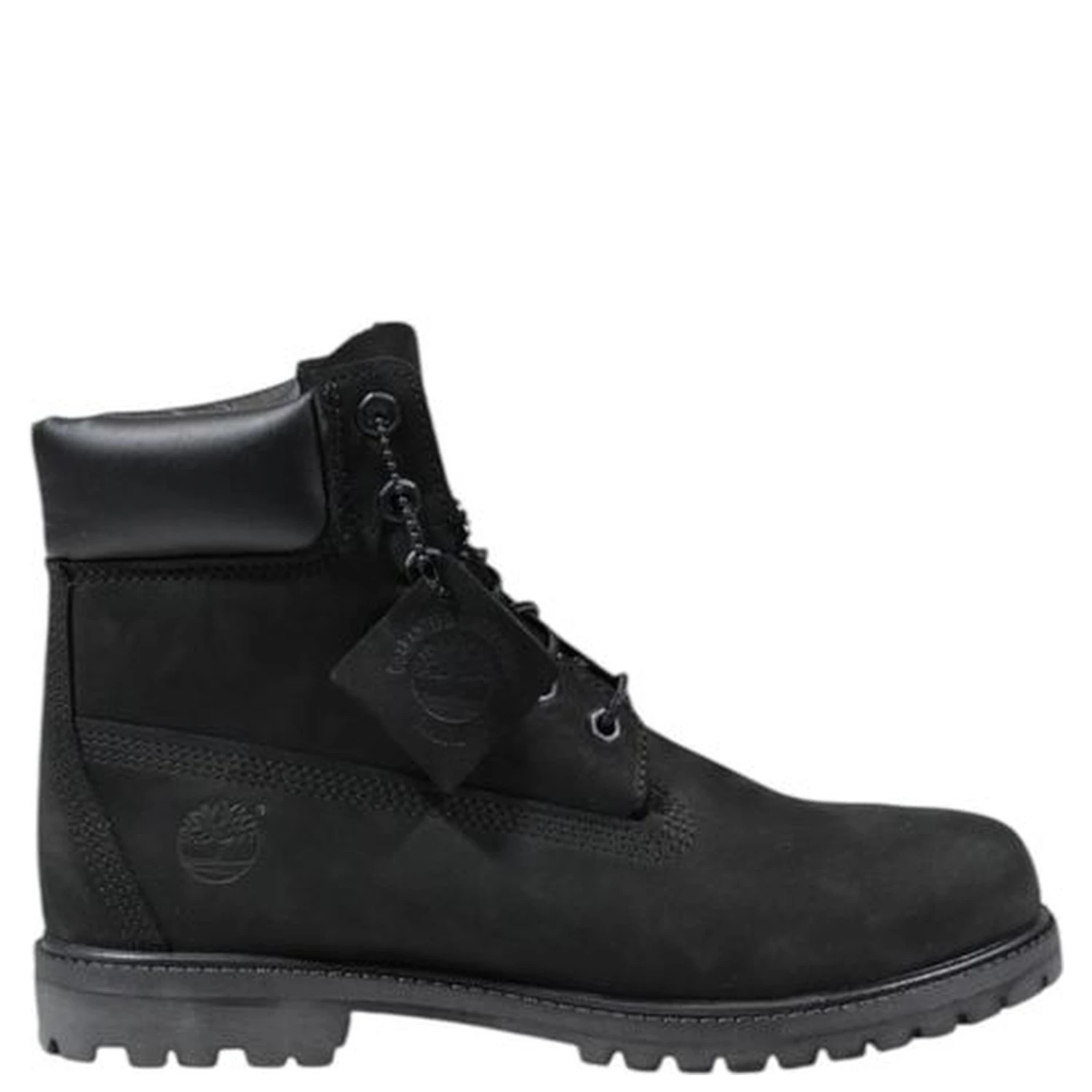 Black Leather Lace-Up Boots