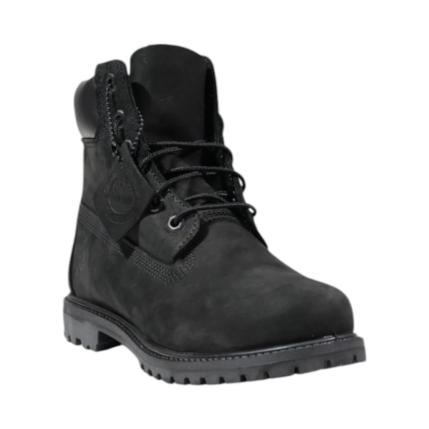 Black Leather Lace-Up Boots