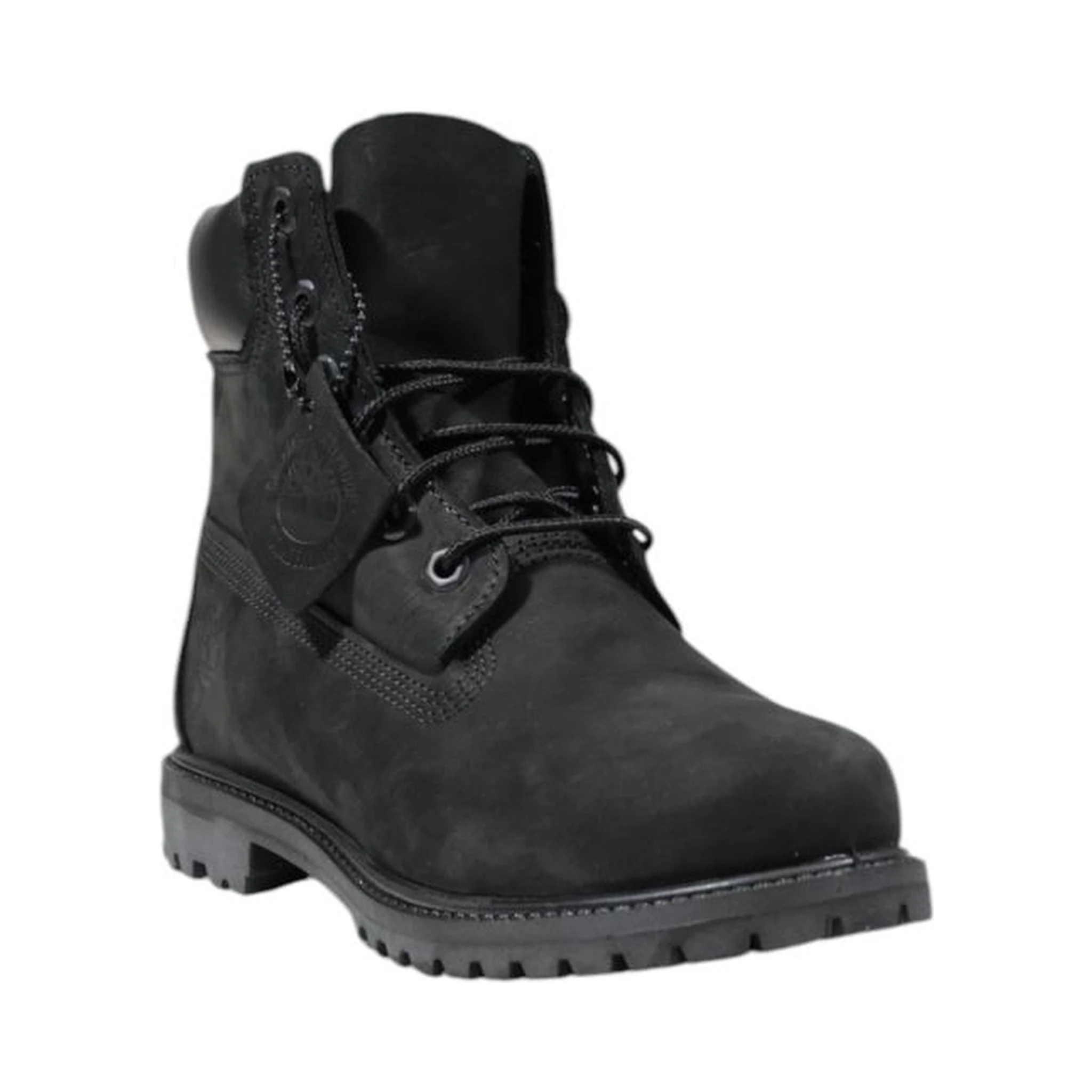 Black Leather Lace-Up Boots