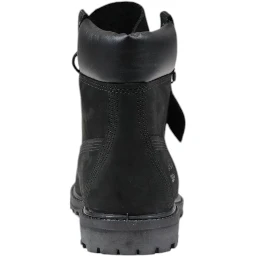 Black Leather Lace-Up Boots