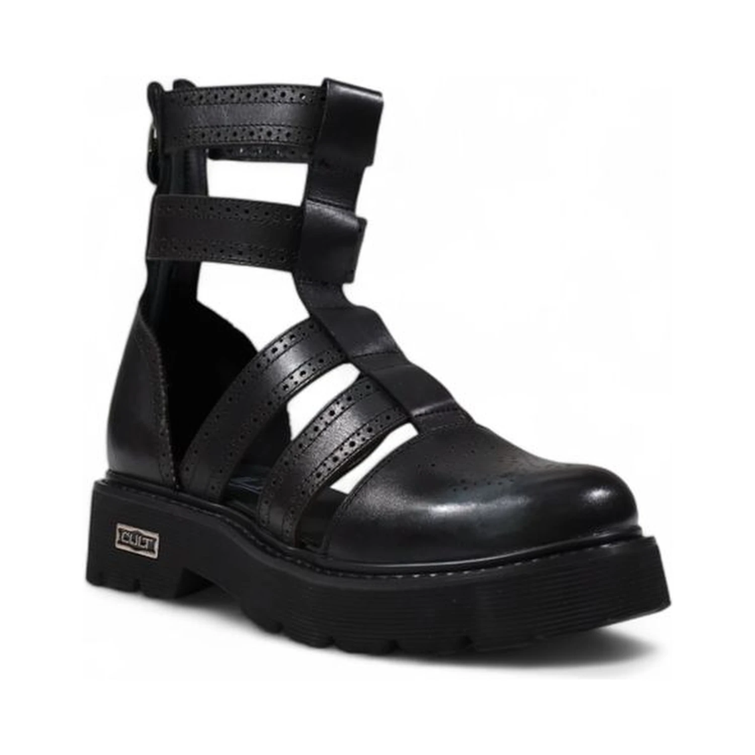 Black Leather Sandals