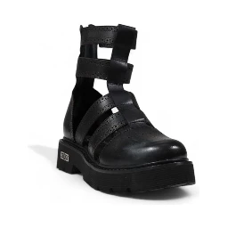 Black Leather Sandals