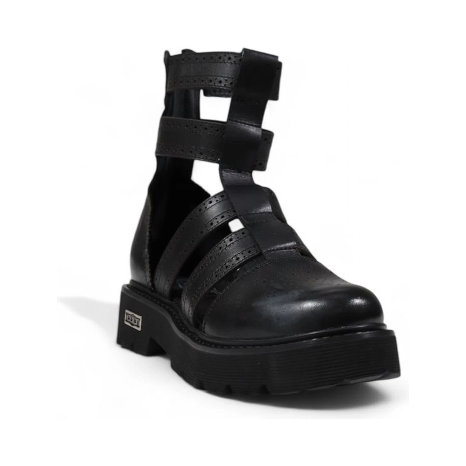 Black Leather Sandals