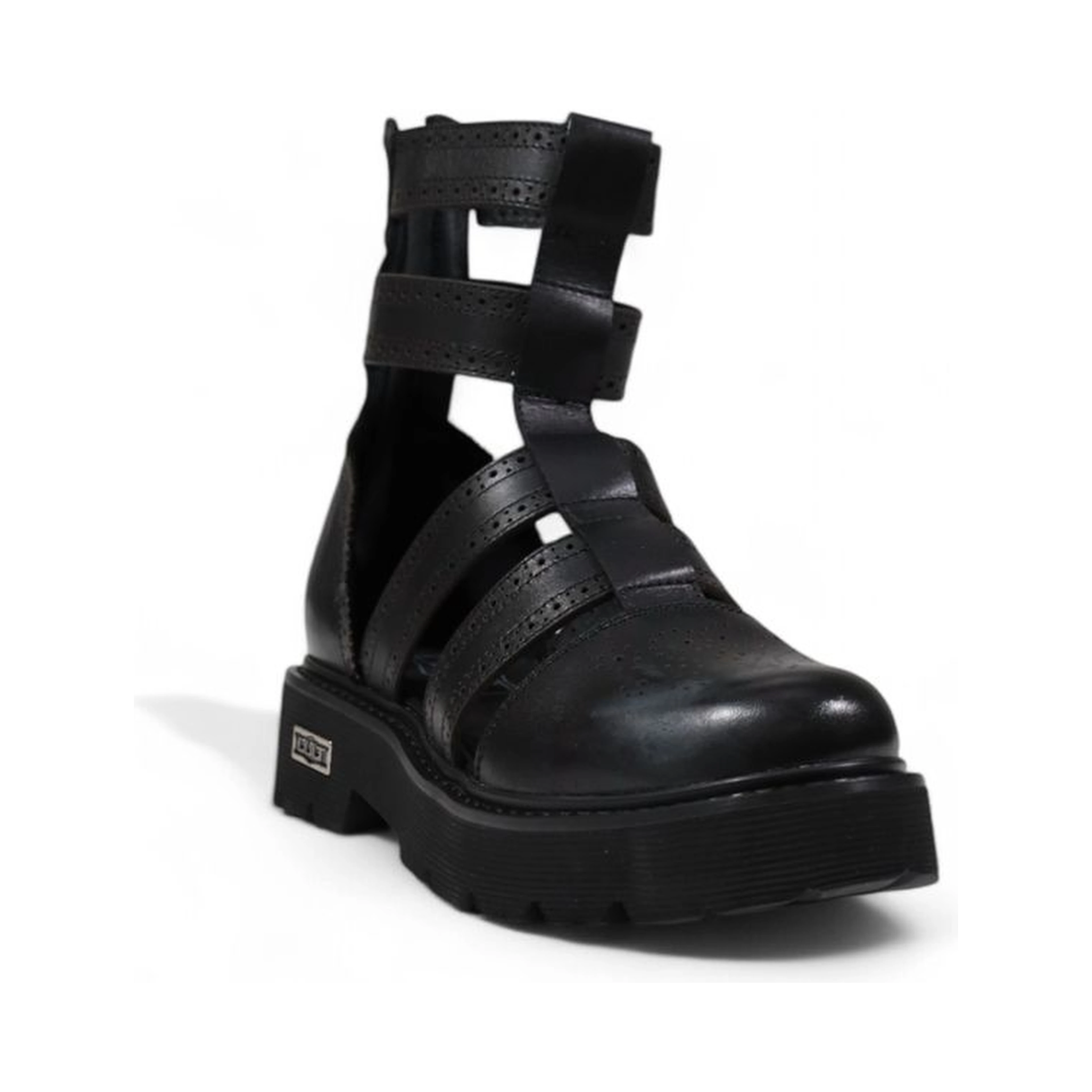 Black Leather Sandals