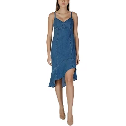 Blue Cotton Long Dress