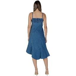Blue Cotton Long Dress