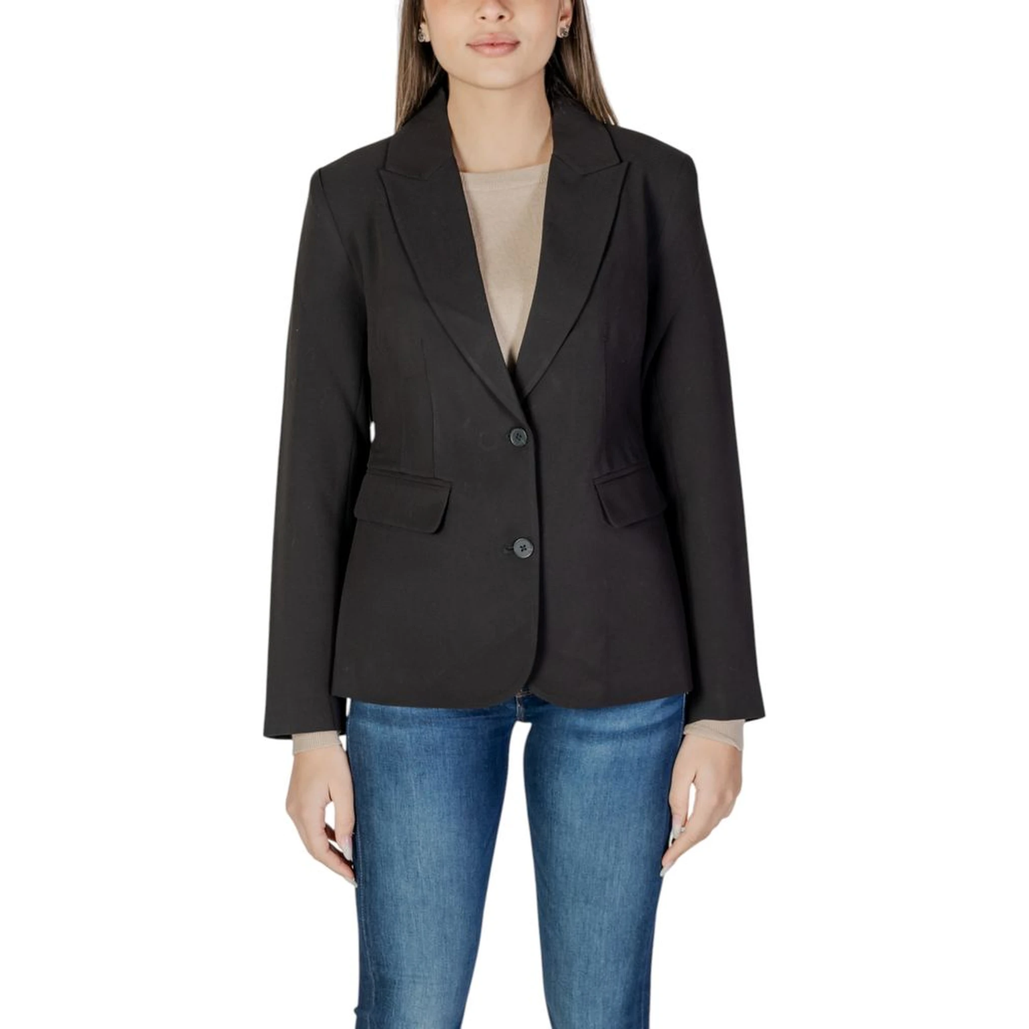 Black Recycled Polyester Blazer