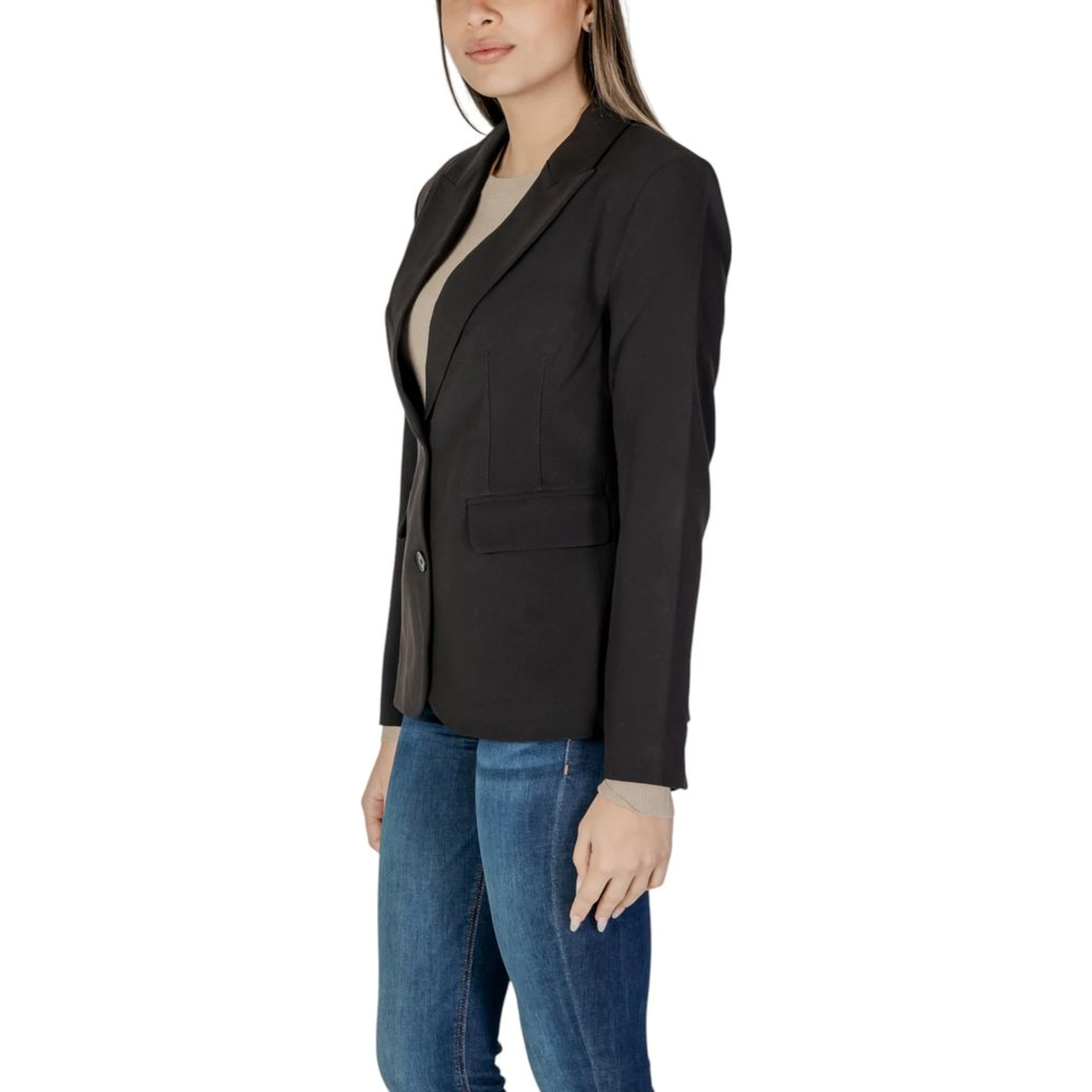 Black Recycled Polyester Blazer