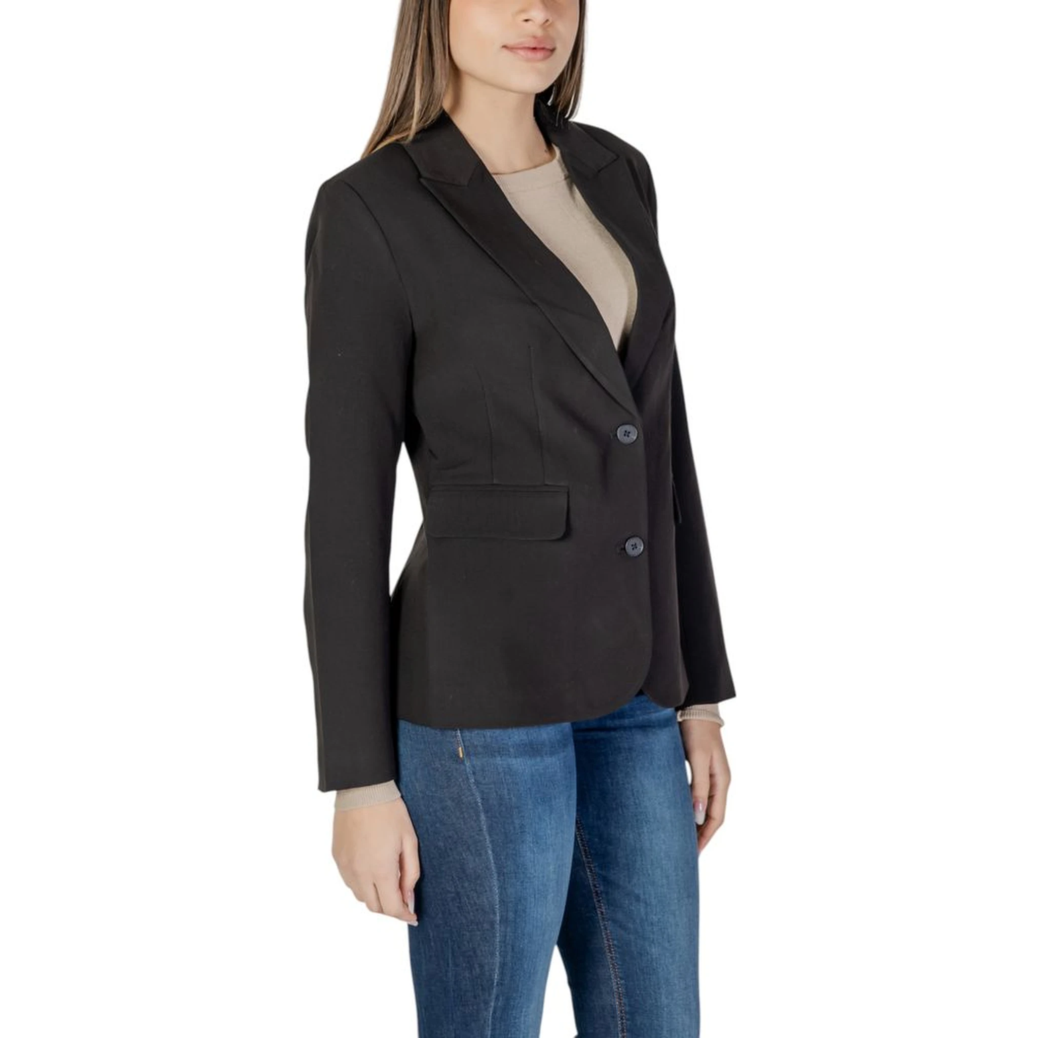 Black Recycled Polyester Blazer
