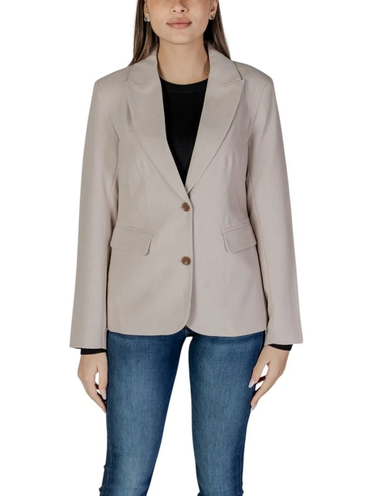 Beige Recycled Polyester Blazer