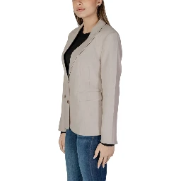 Beige Recycled Polyester Blazer
