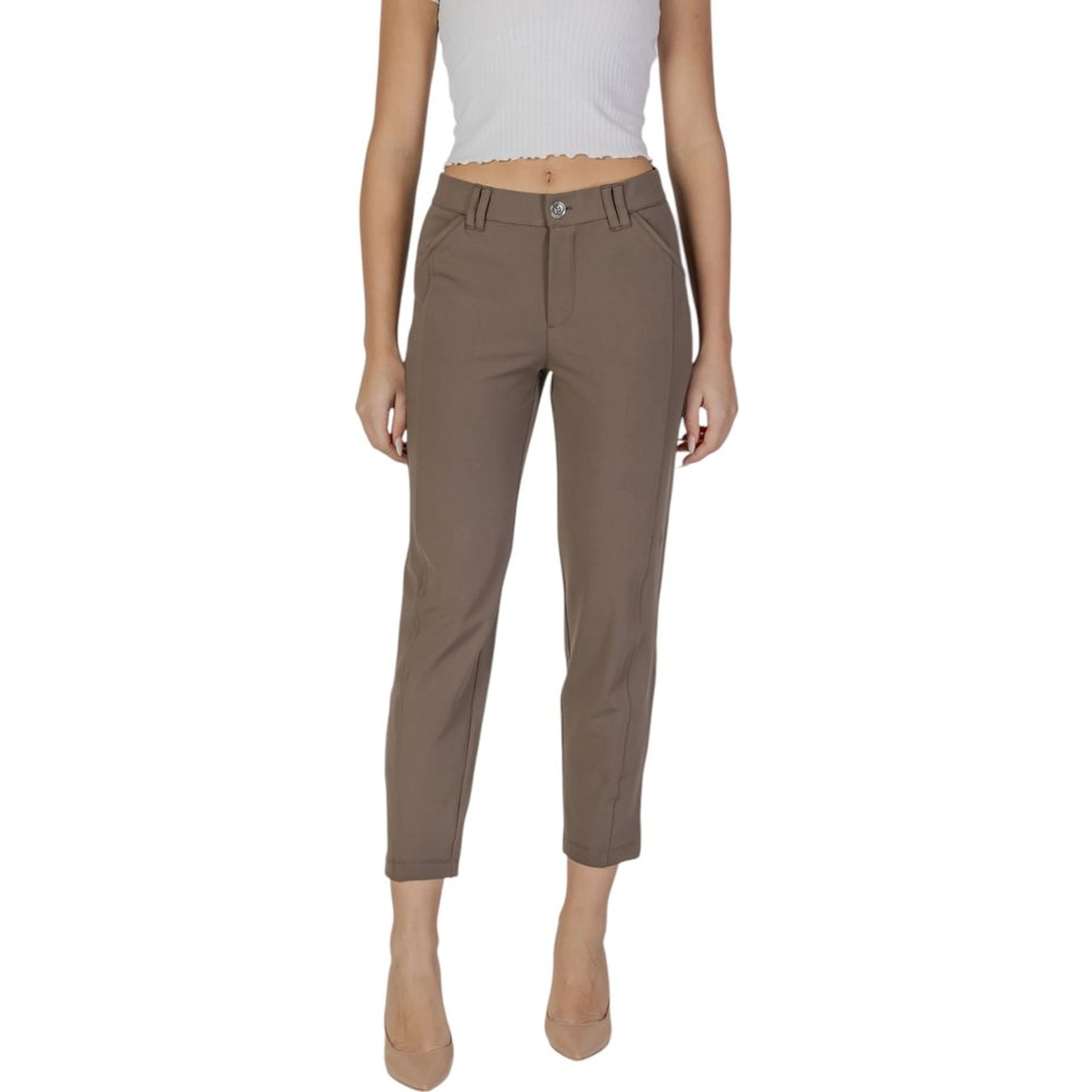 Brown Polyester Pant