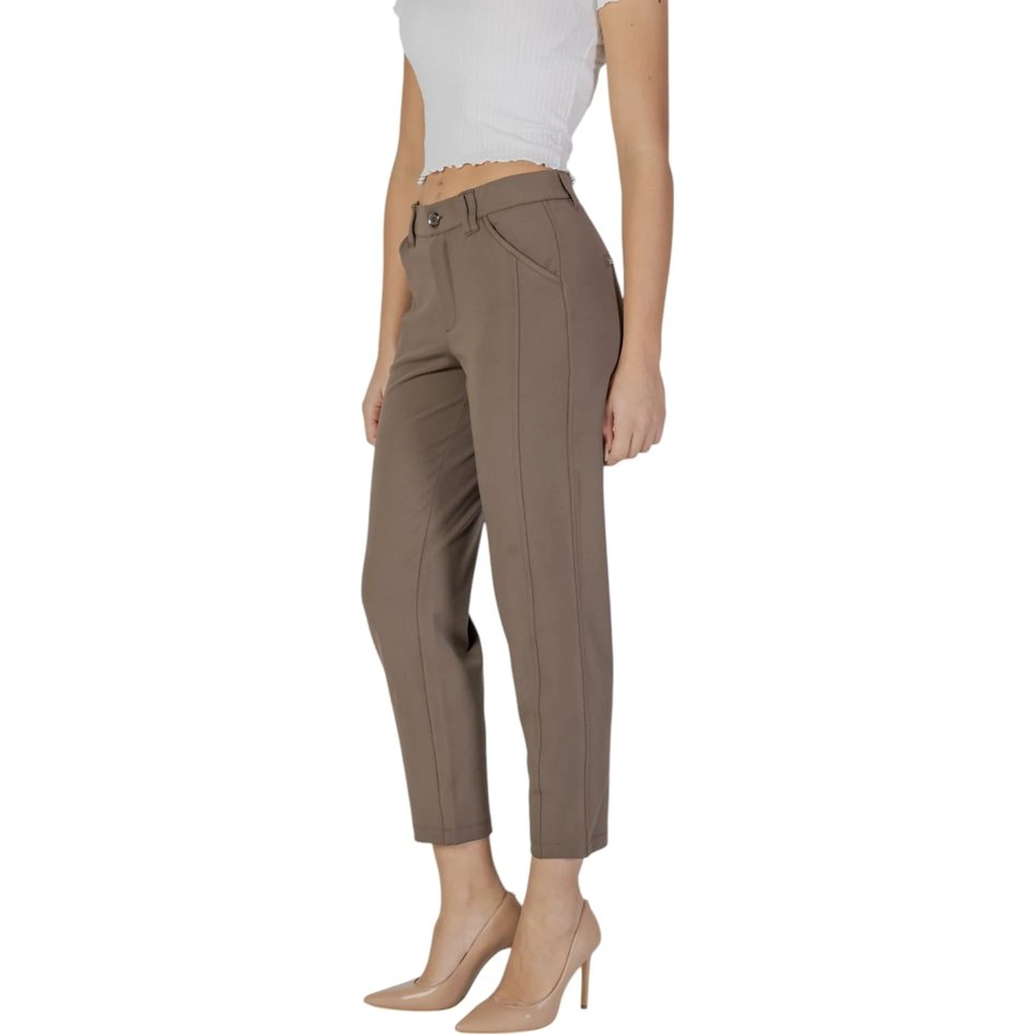 Brown Polyester Pant