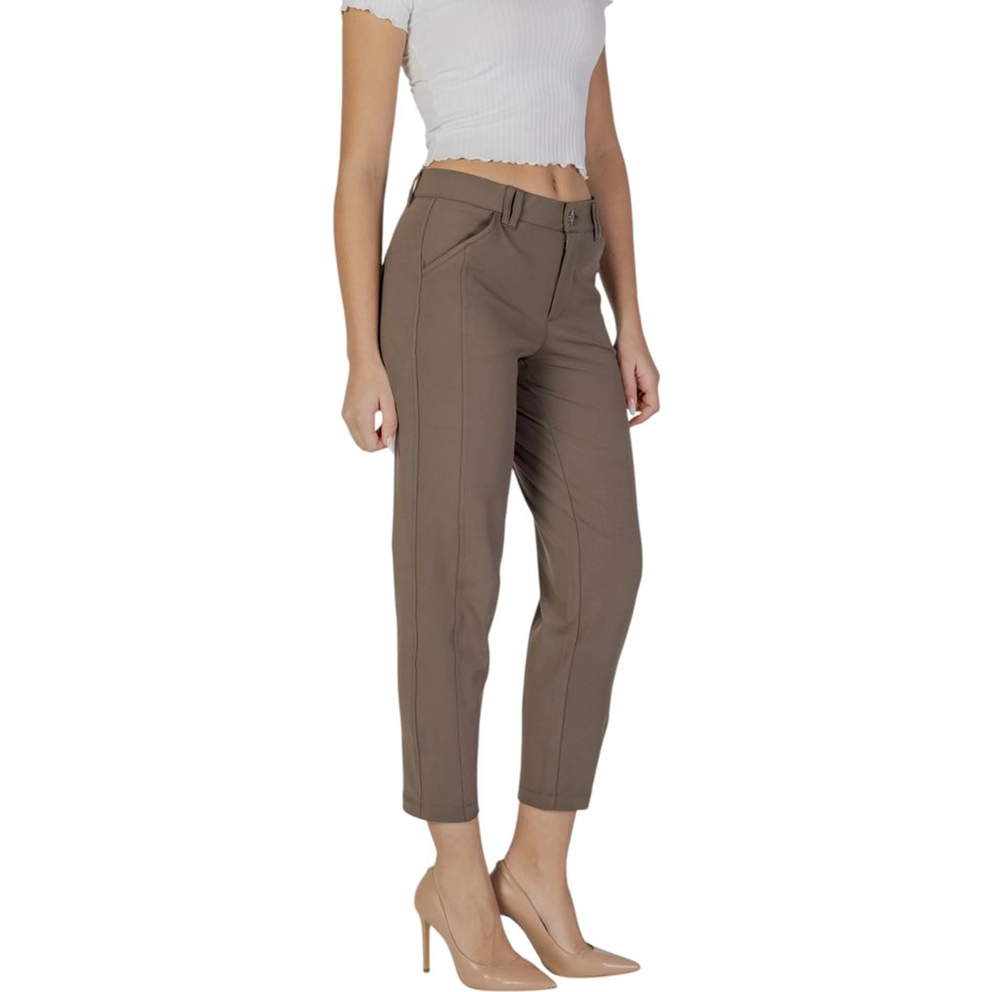 Brown Polyester Pant