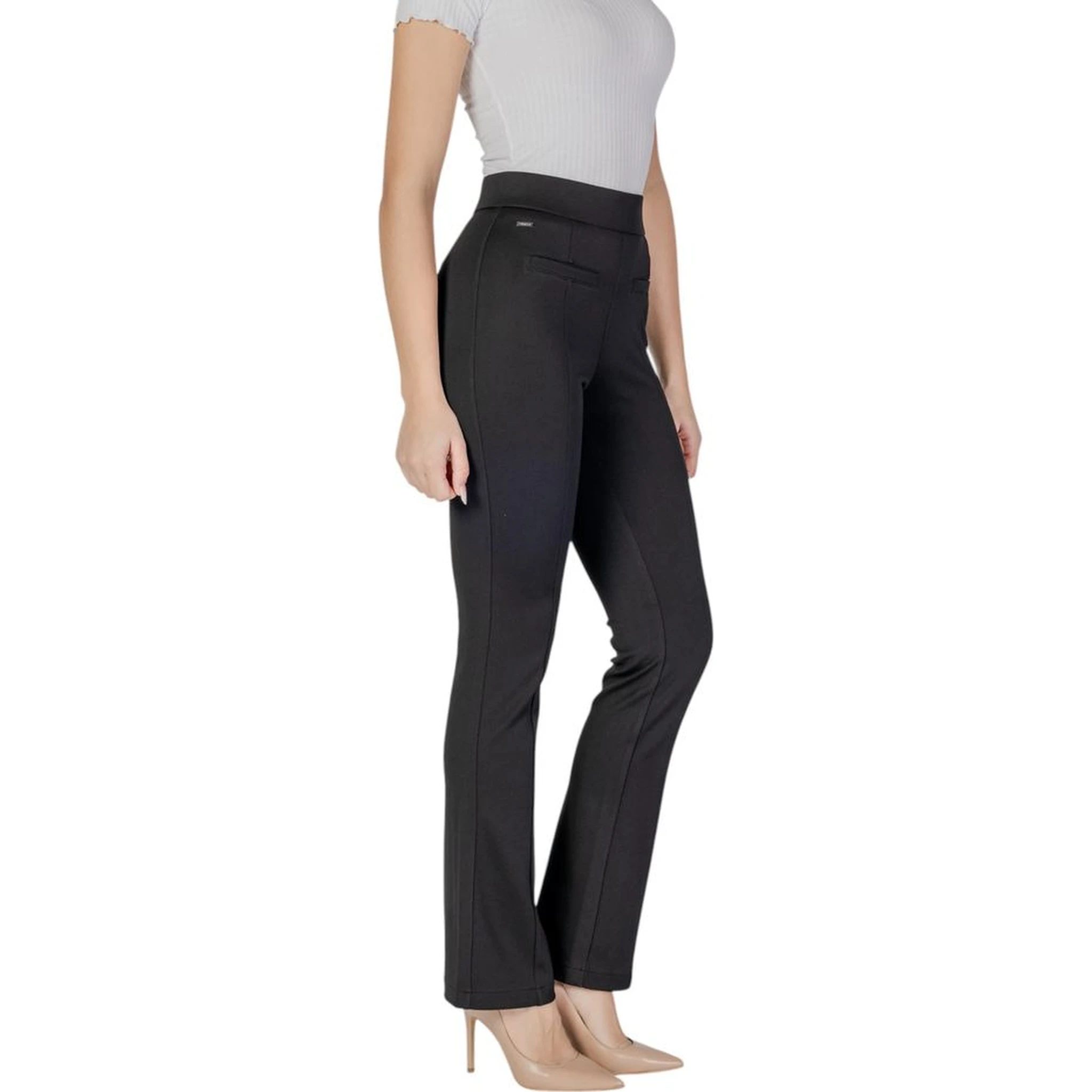 Black Viscose Skinny Pants