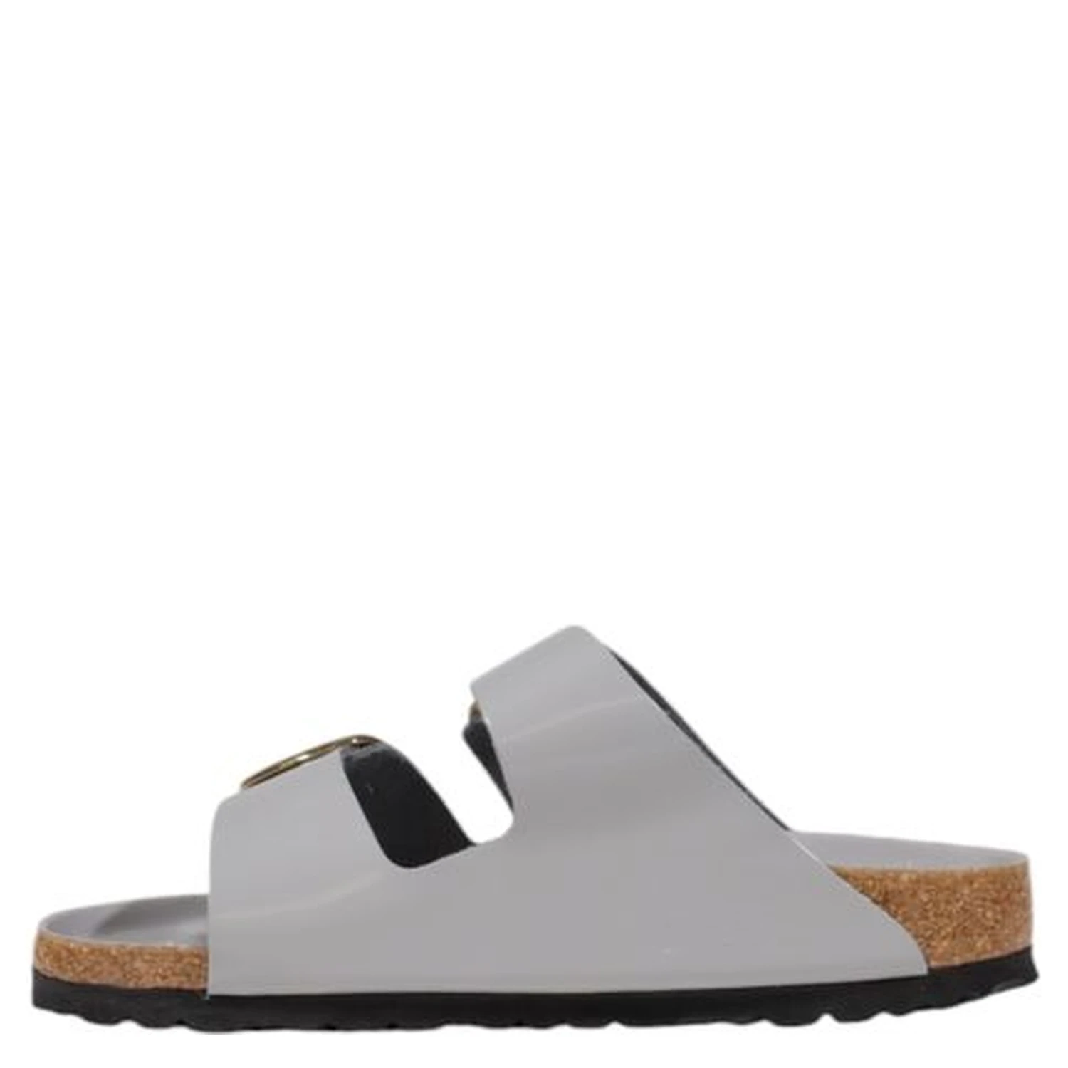 Gray Leather Slippers