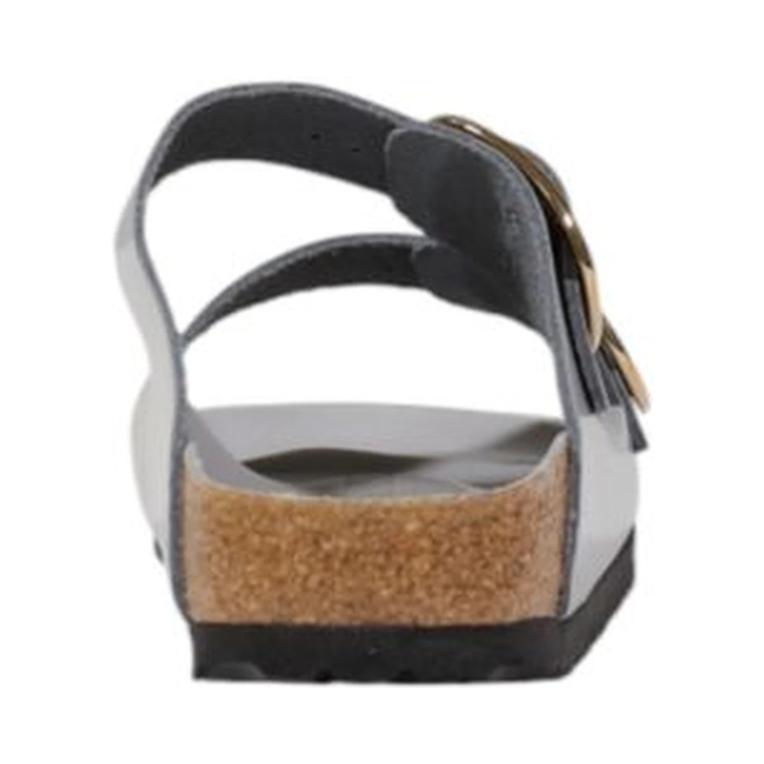 Gray Leather Slippers