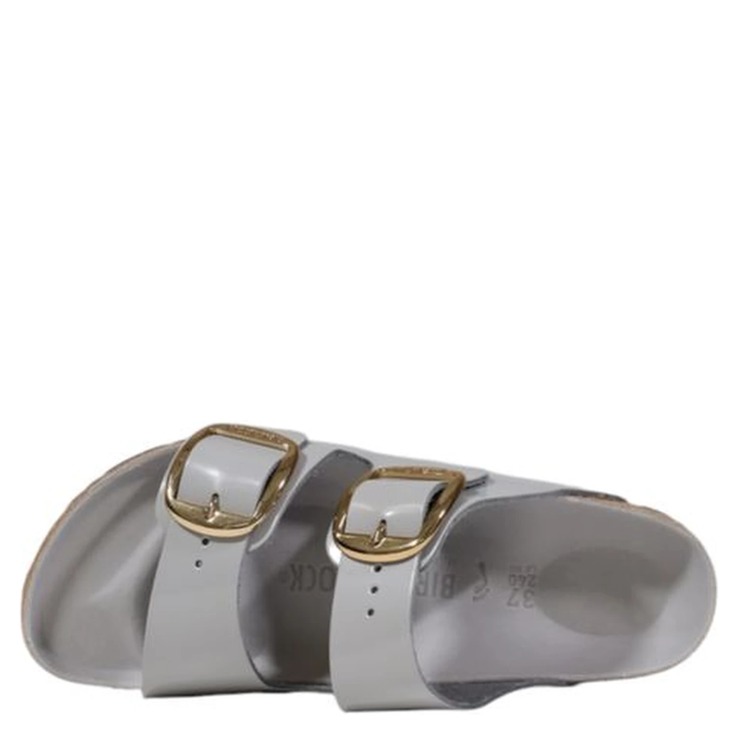 Gray Leather Slippers