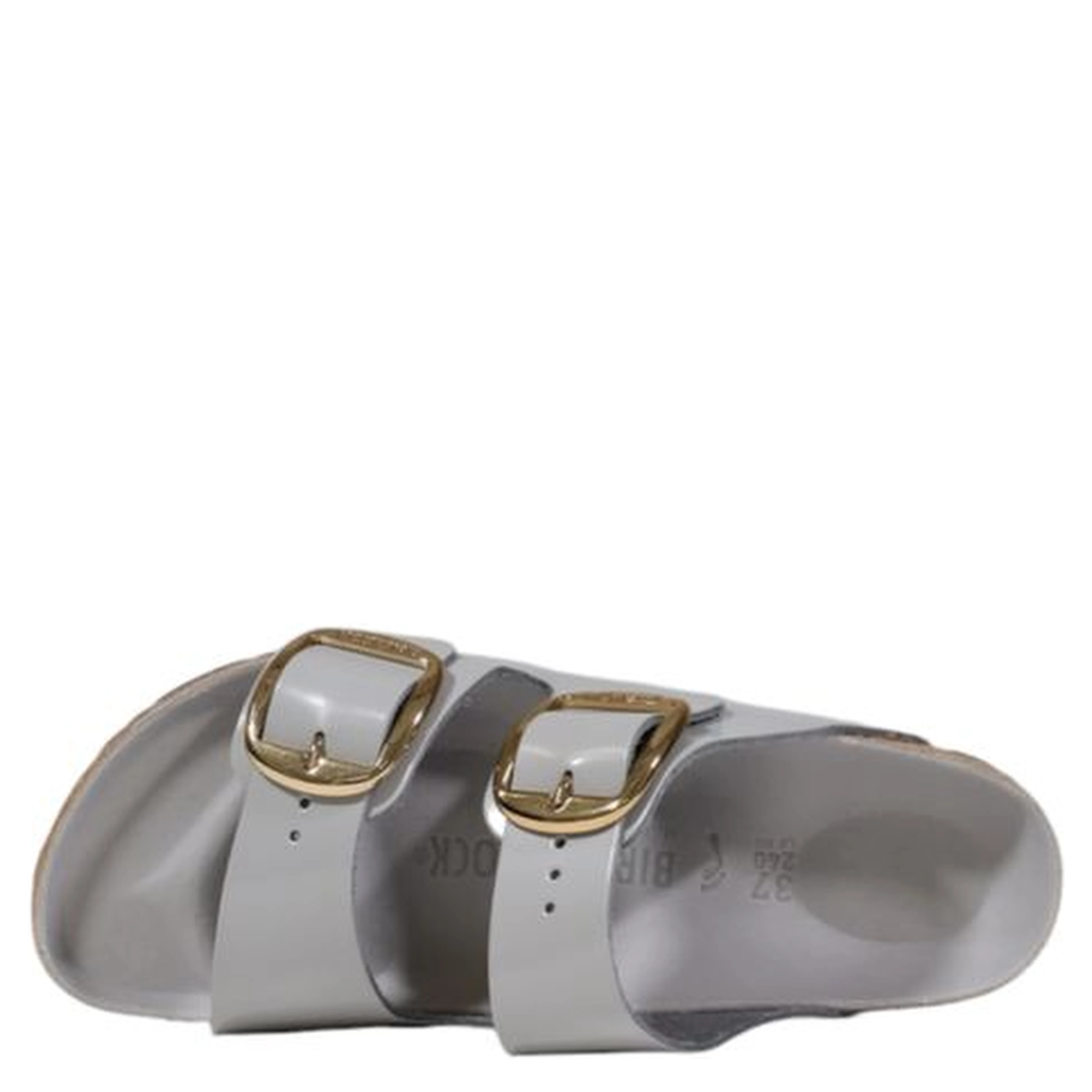 Gray Leather Slippers