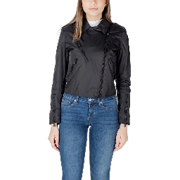 Black Polyamide Biker Jacket