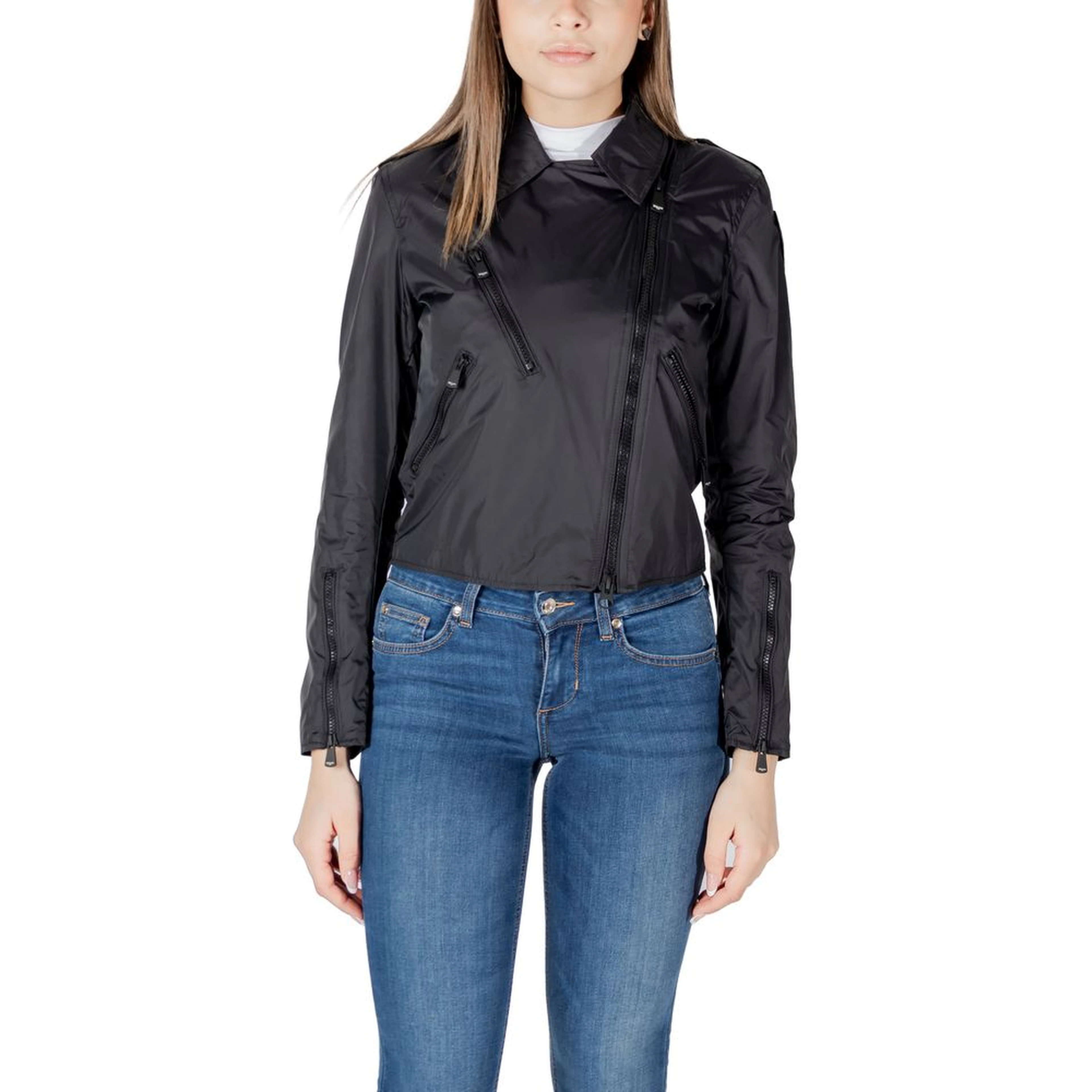Black Polyamide Biker Jacket