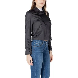 Black Polyamide Biker Jacket