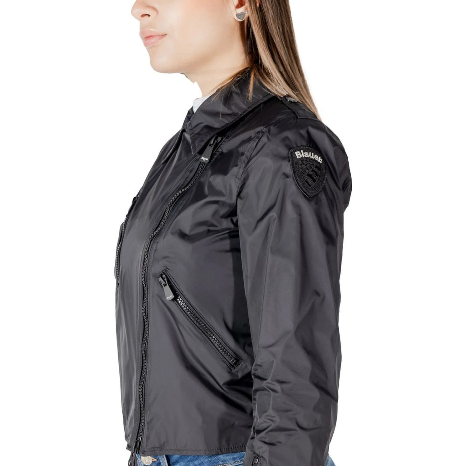 Black Polyamide Biker Jacket