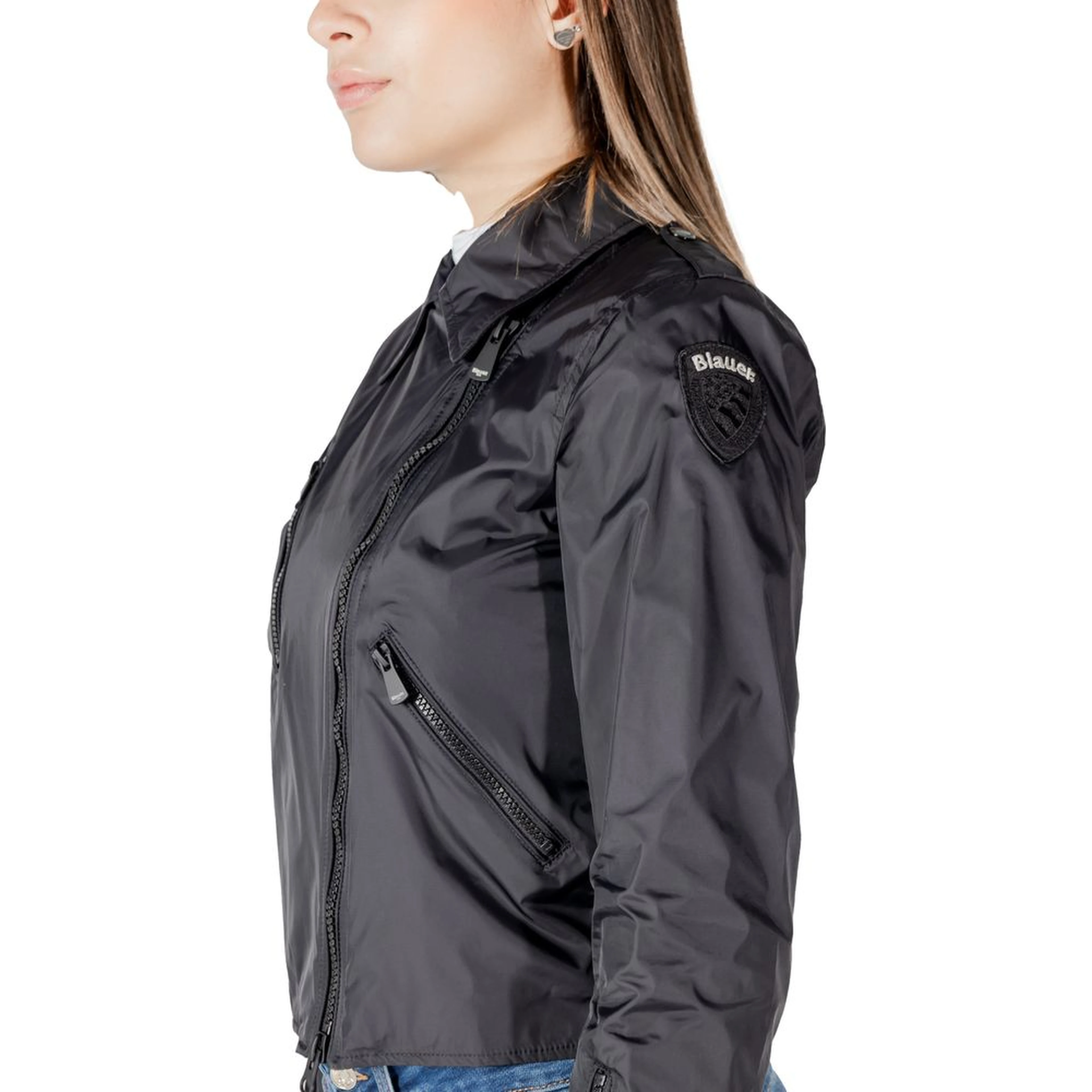 Black Polyamide Biker Jacket