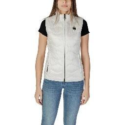 White Polyamide Sleveless Jacket
