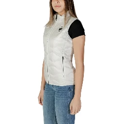 White Polyamide Sleveless Jacket
