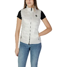 White Polyamide Sleveless Jacket