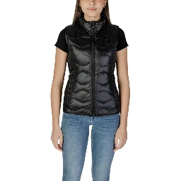 Black Polyamide Sleveless Jacket