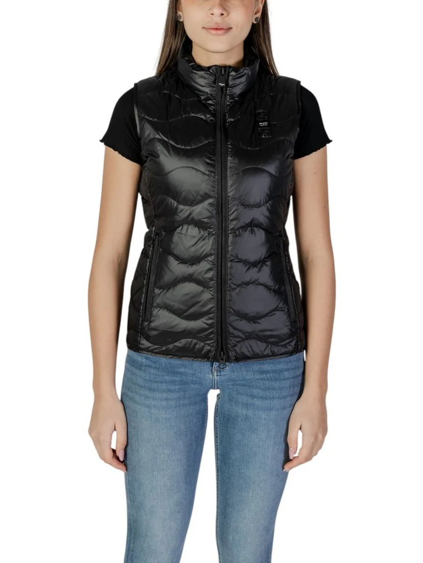 Black Polyamide Sleveless Jacket