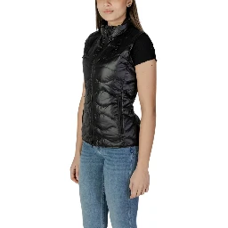 Black Polyamide Sleveless Jacket