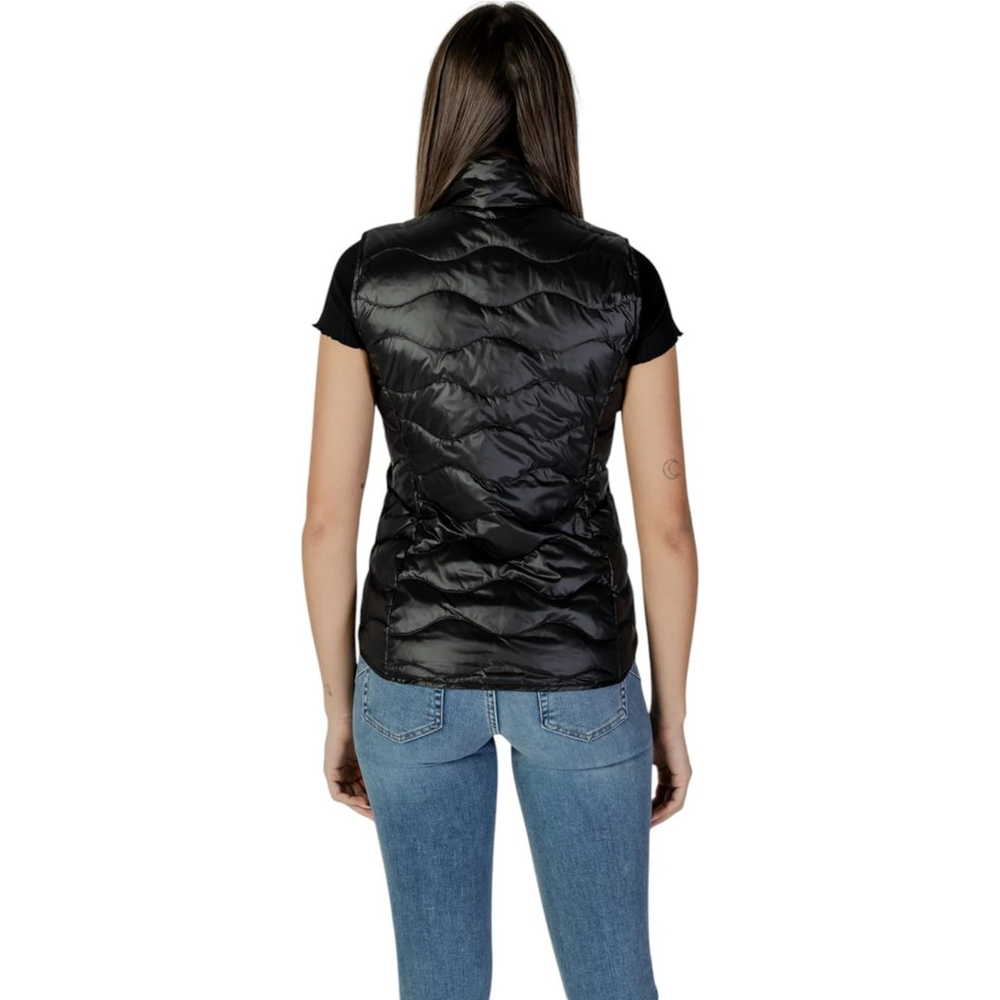 Black Polyamide Sleveless Jacket