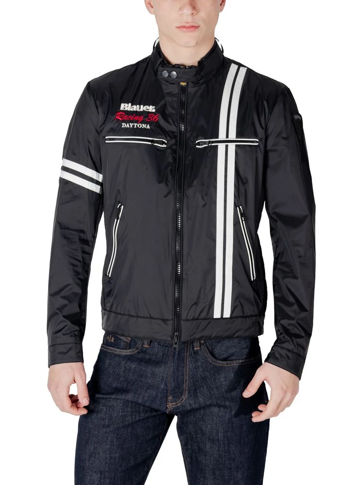 Black Polyamide Biker Jacket