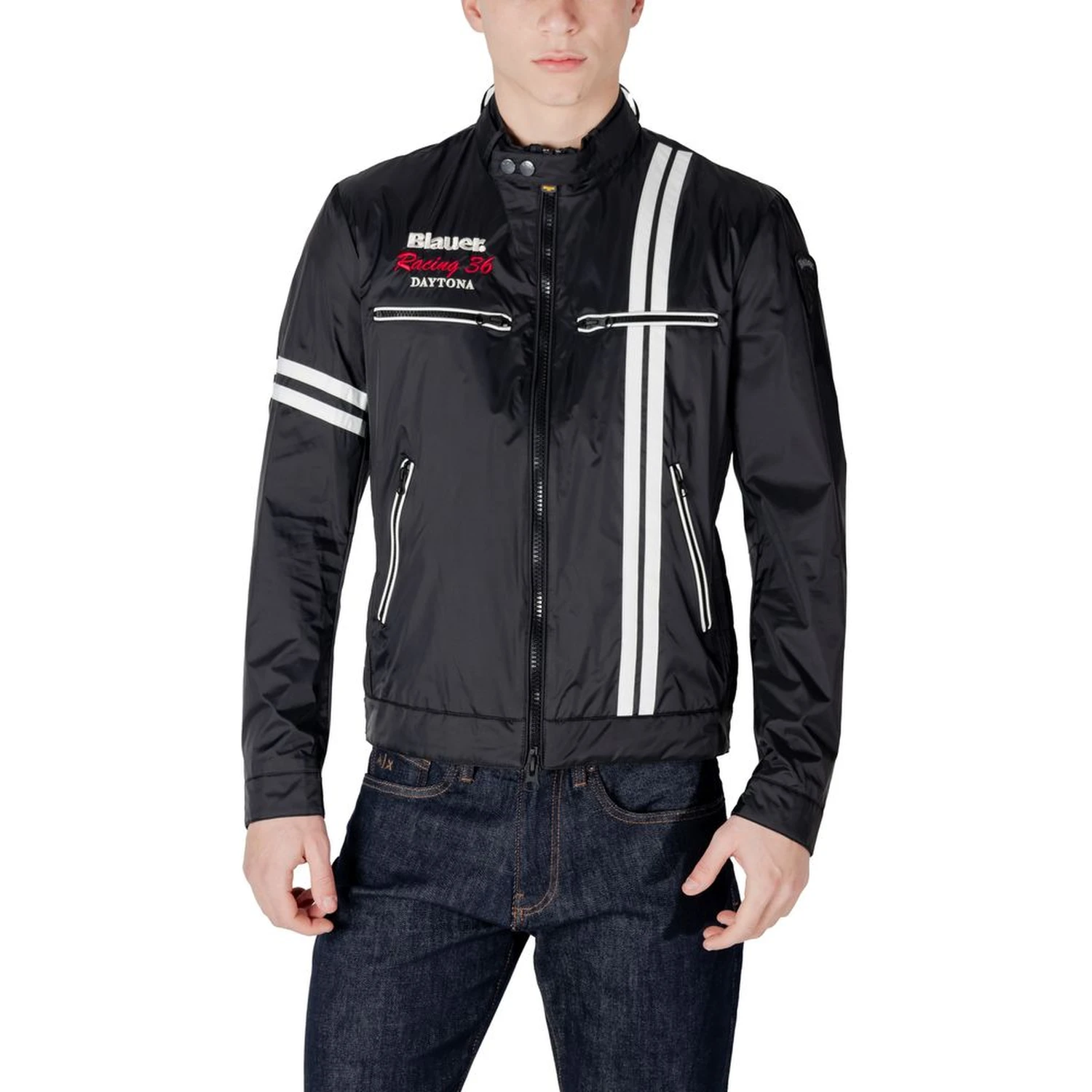 Black Polyamide Biker Jacket