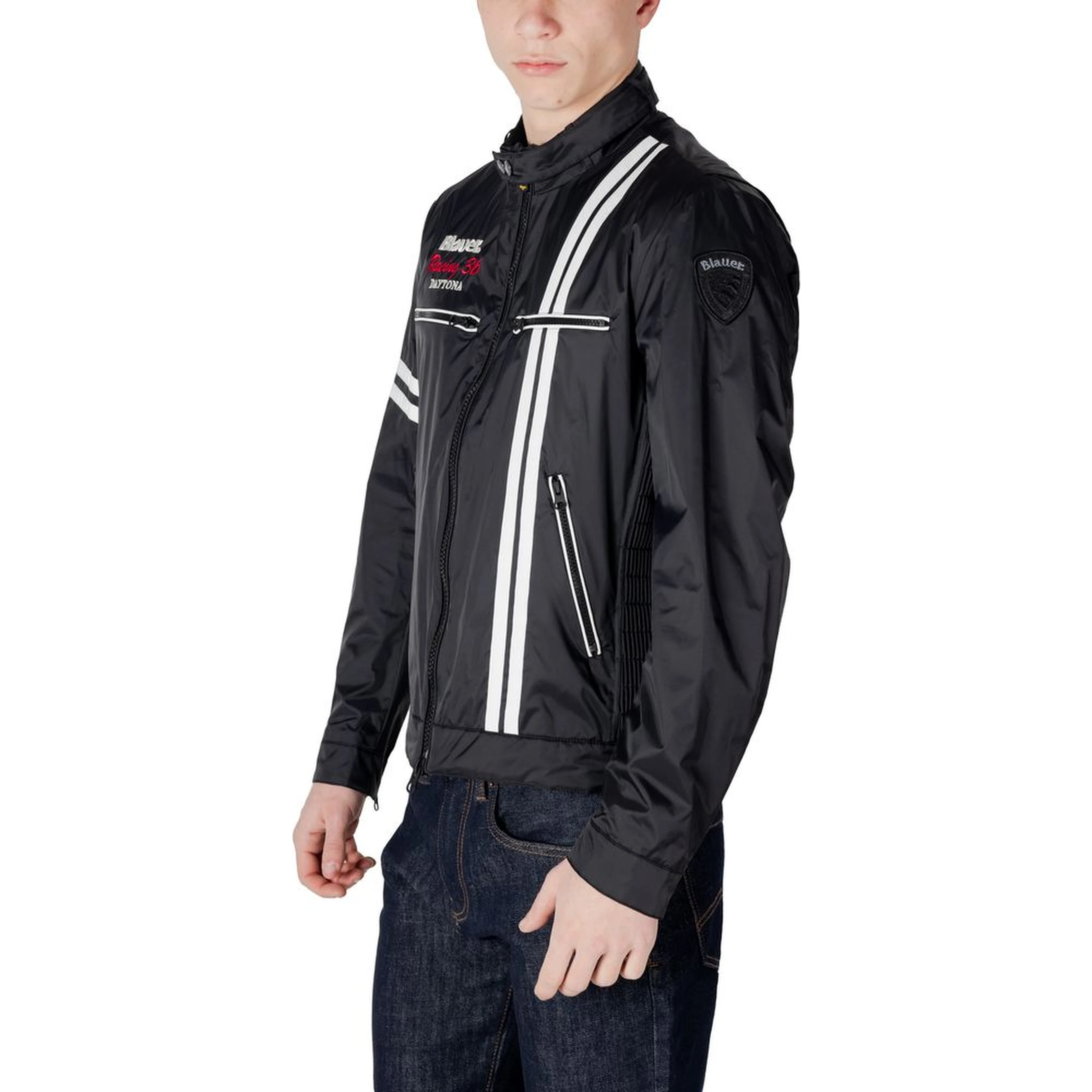 Black Polyamide Biker Jacket