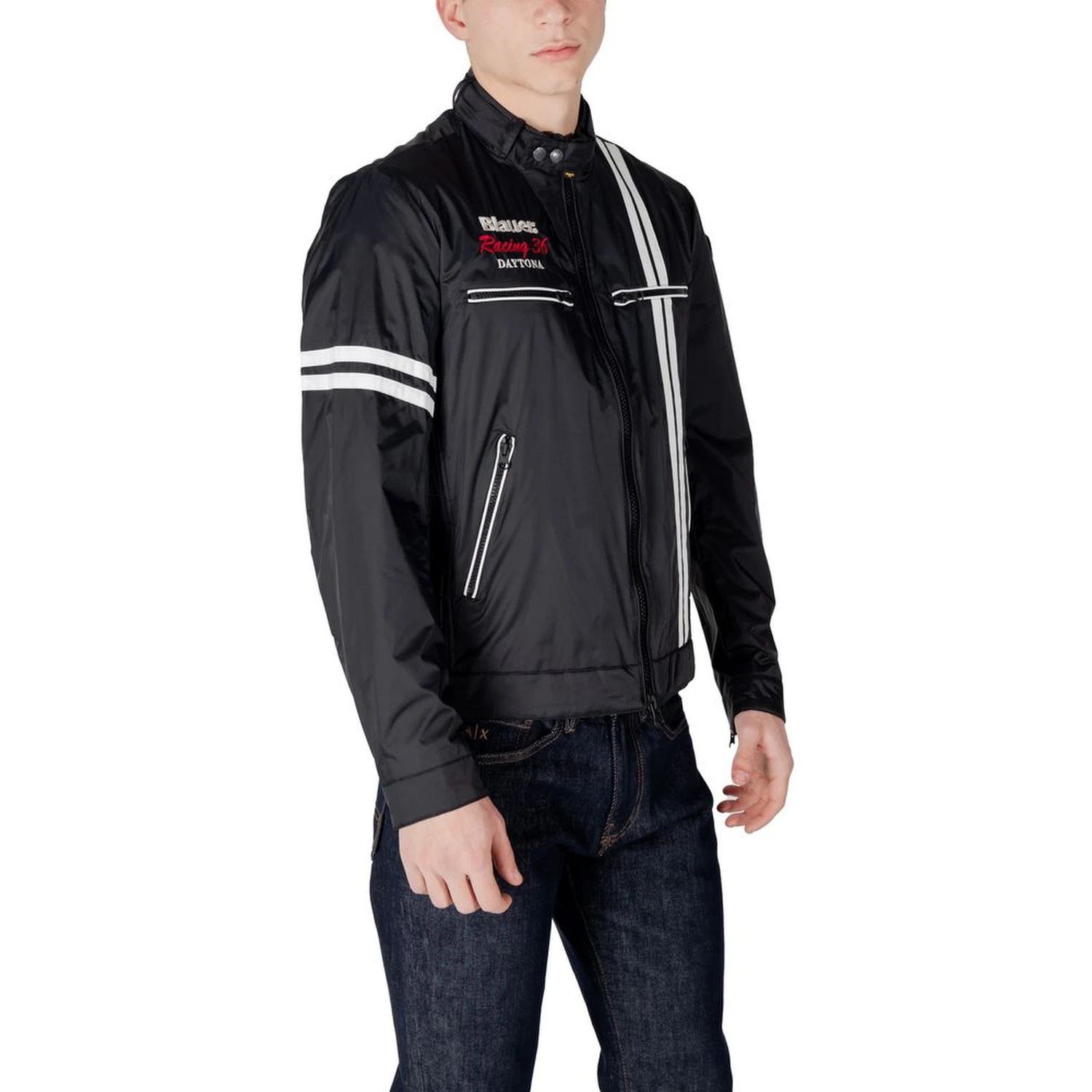 Black Polyamide Biker Jacket