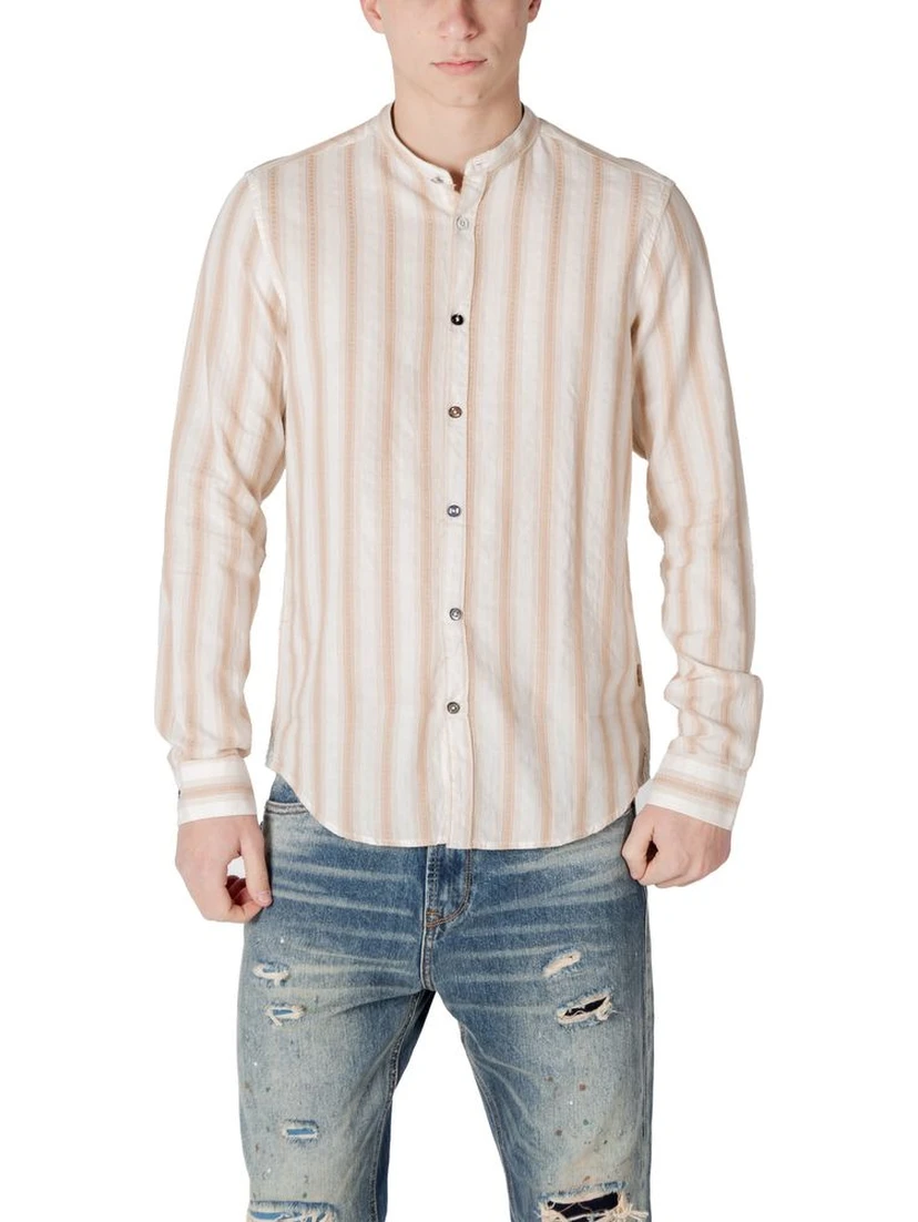 Beige Cotton Pattern Shirt