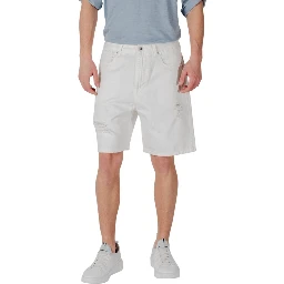 White Cotton Bermuda Shorts