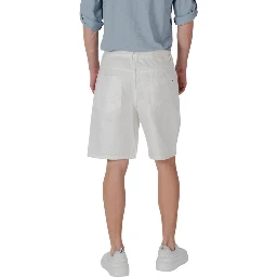 White Cotton Bermuda Shorts