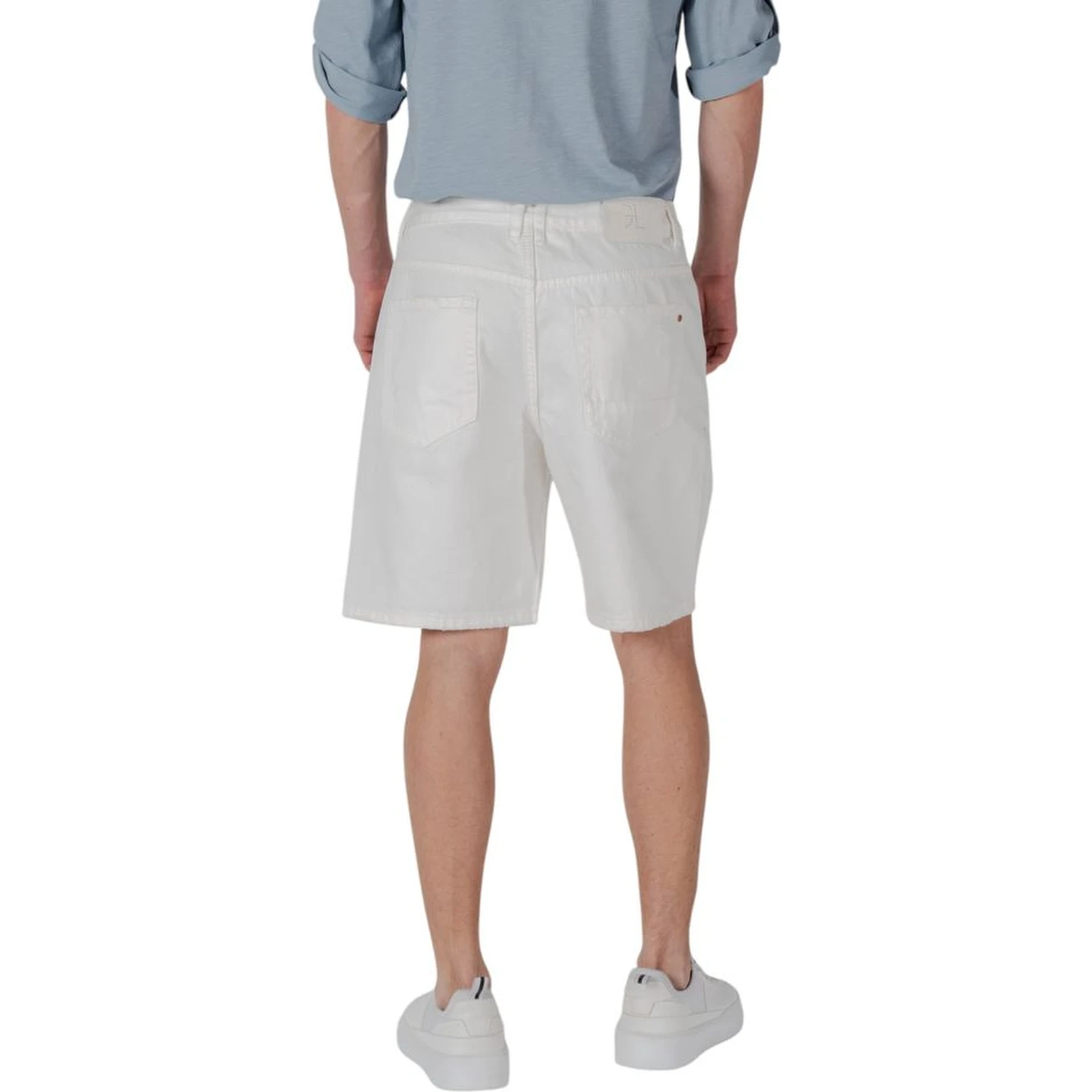 White Cotton Bermuda Shorts