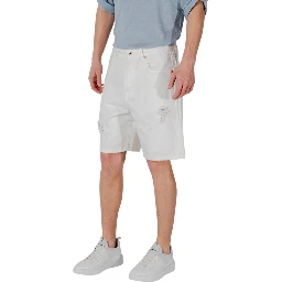 White Cotton Bermuda Shorts