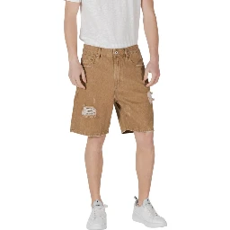 Beige Cotton Bermuda Shorts