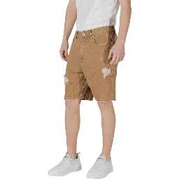 Beige Cotton Bermuda Shorts